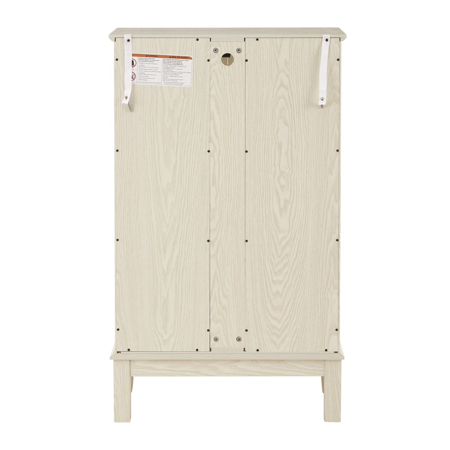 VIYET 44" Lighted Curio Cabinet, White MDF+Glass Display w/ Tempered Glass Doors & Adjustable Shelves (Mirrored Back, Bulb Included)