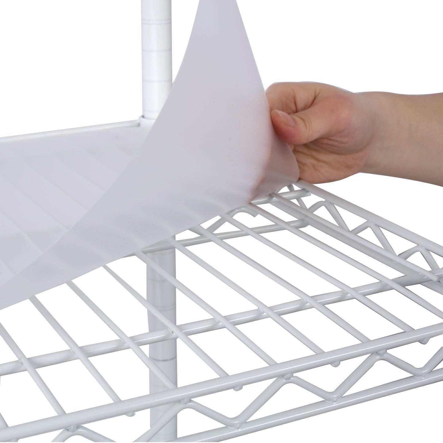 VIYET 6 Tier 6000LBS NSF Metal Wire Shelving, Heavy Duty Adjustable Storage Rack with Wheels & Shelf Liners (White)