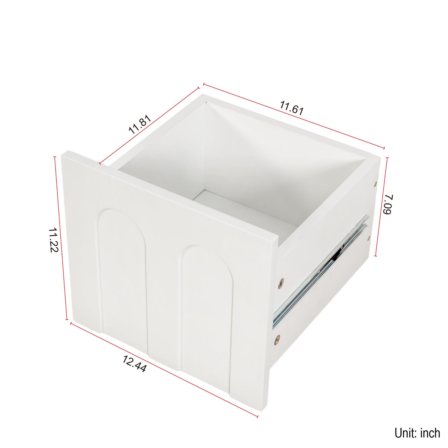 VIYET 71" Tall Narrow Storage Cabinet - White Particle Board+MDF, 1 Door & 2 Drawers, Kitchen Use