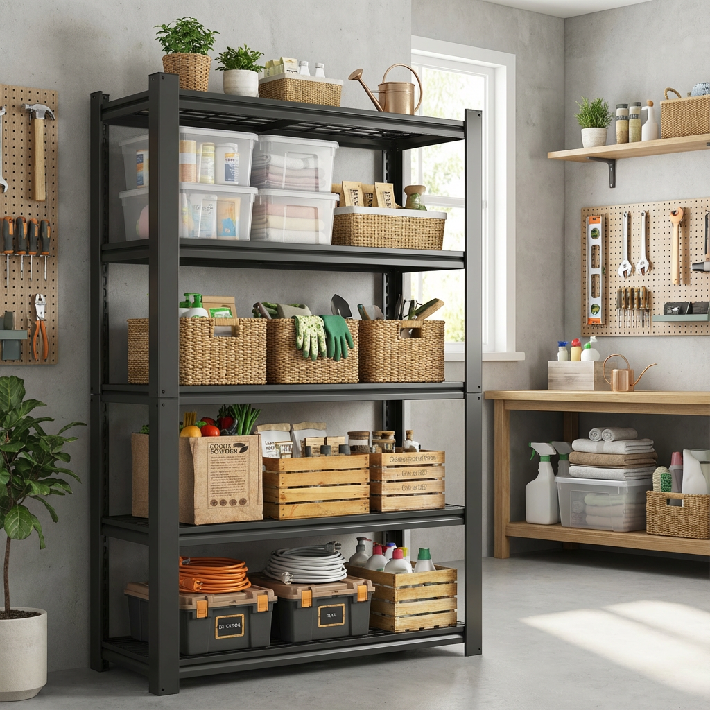 VIYET 72" 5-Tier Metal Wire Shelving Unit, Adjustable Heavy Duty Storage Rack with 2000LBS Capacity, Steel Shelf Organizer for Garage, Pantry, Kitchen