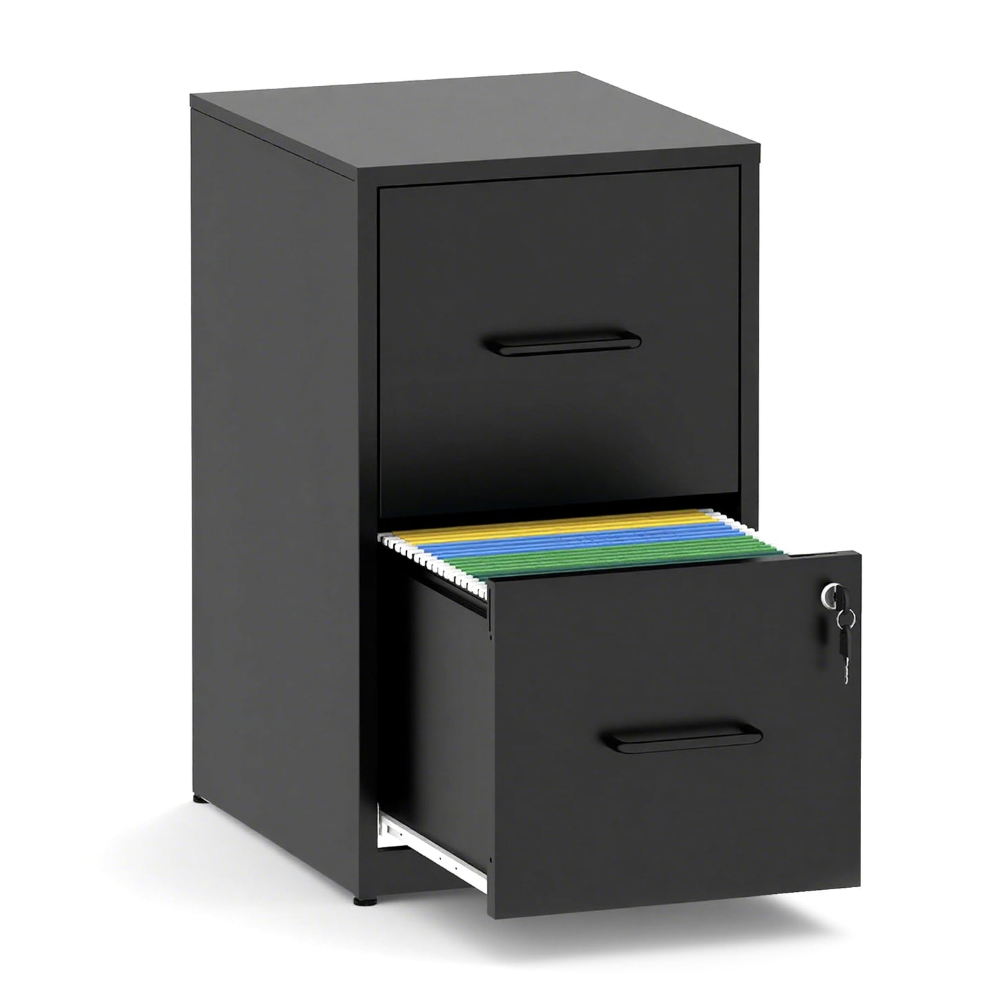 VIYET 26"H 2-Drawer Metal Vertical File Cabinet with Lock,Heavy-Duty Filing Cabinet for Home Office,Fits Letter/Legal/A4/F4 (Assembly Required)