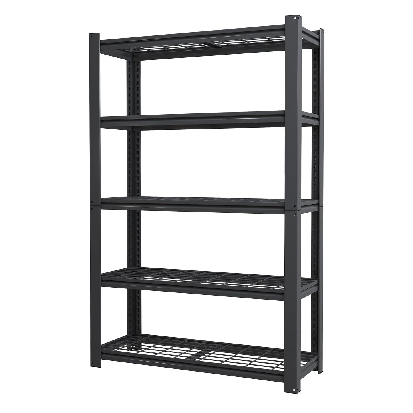 VIYET 72" 5-Tier Heavy-Duty Metal Mesh Shelving Rack - 2000lbs Total Capacity Adjustable Storage for Pantry, Garage & Kitchen, Black