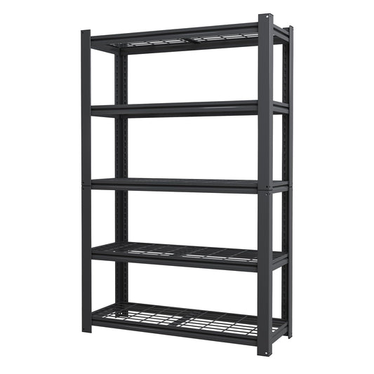 VIYET 72" Heavy Duty 5 Tier Mesh Metal Storage Shelves 2000LBS Industrial Garage Shelving Unit Adjustable Wire Rack